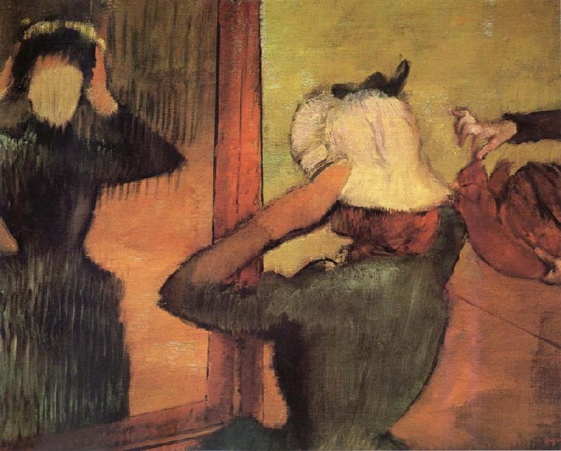 Edgar Degas Cbez la Modiste oil painting image